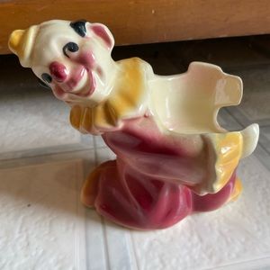 Vintage Shawnee Art Pottery Porcelain Jo Jo the Clown Votive or Plant Holder